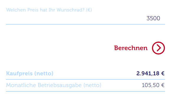 Kaufpreis businessbike Betriebsausgabe