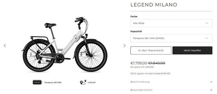 MILANO E Bike Legend