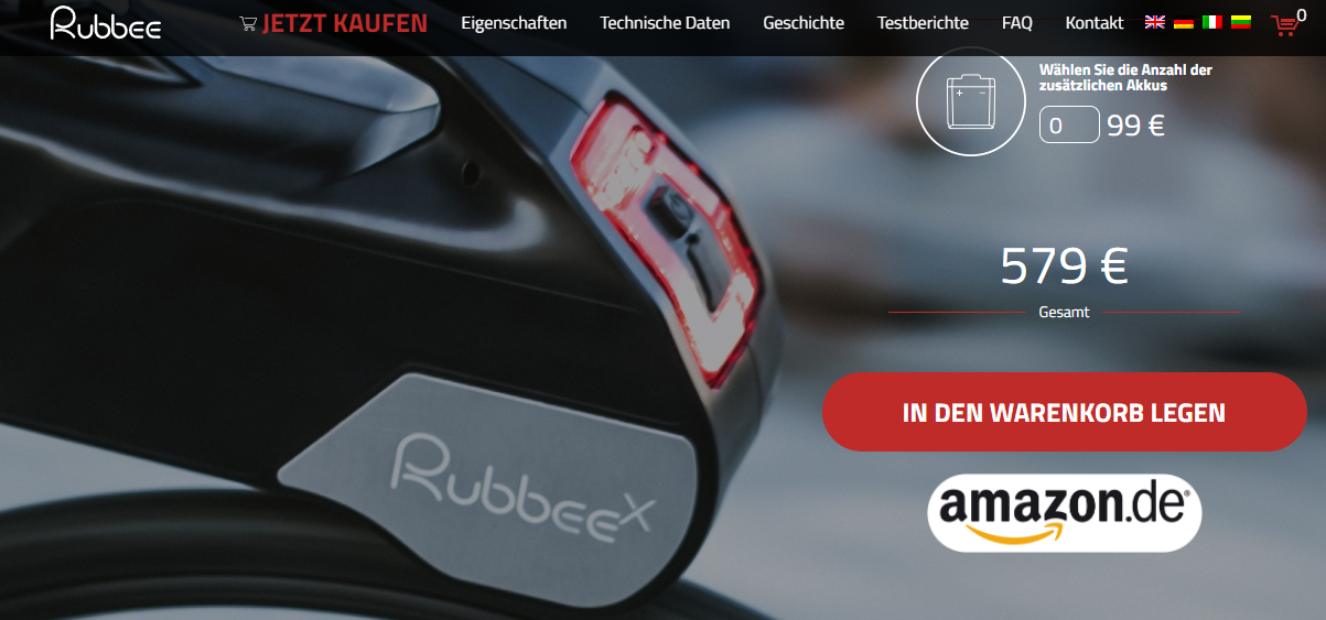 Webseite Rubbee X